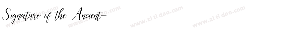 Signature of the Ancient字体转换